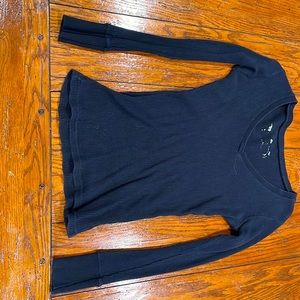 Black thermal knit tee (snug fit)